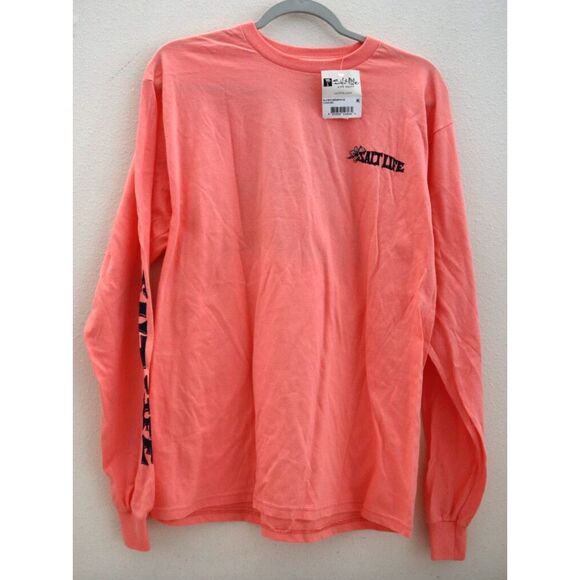 Salt Life SLJ10875 Unisex Sz M Flamingo Pink Hideaway Long Sleeve Tee Shirt - Picture 1 of 7